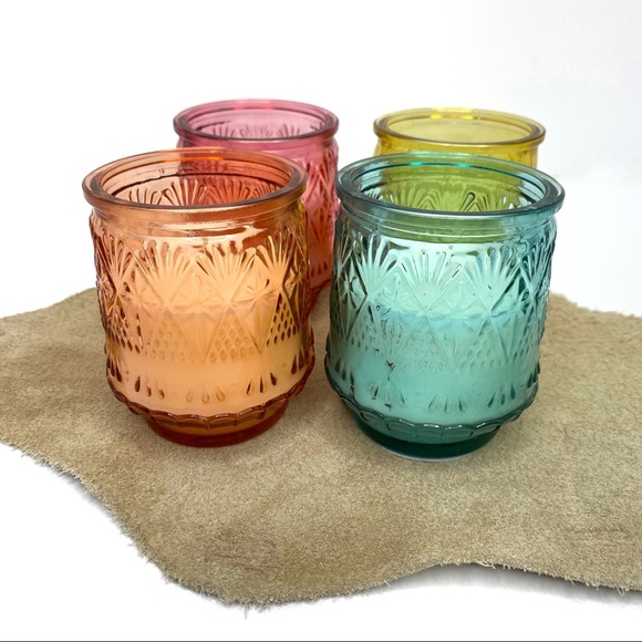 Accents Set Of 4 Bohemian Glass Votive Candles Poshmark